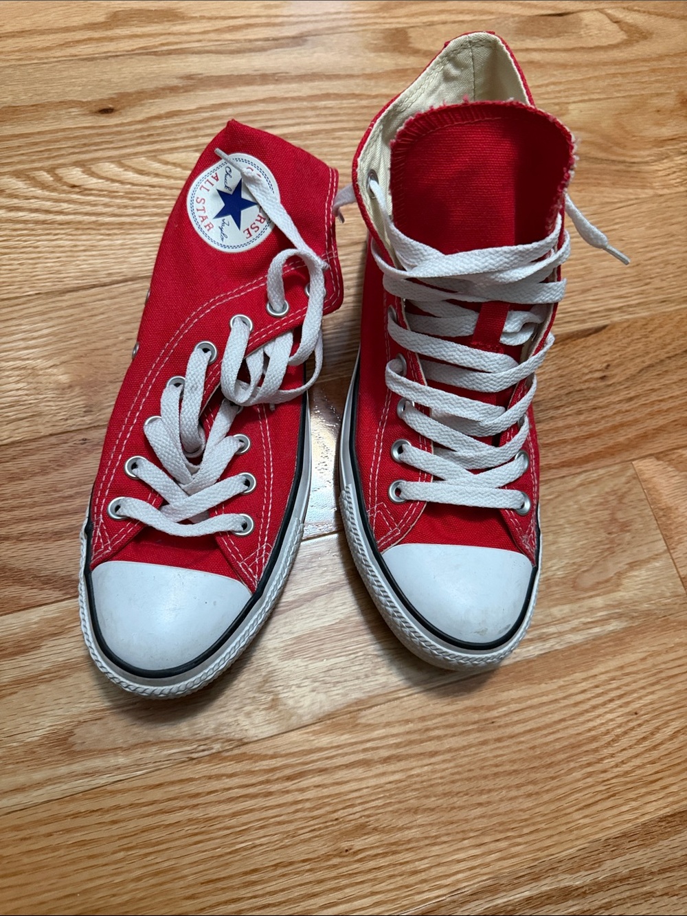 Converse Red High-Top Canvas Sneakers